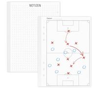 WANGDEFA 50 Sheets Football Tactics Pad Inside DIN A5 Many Refills for Tactical Folder Football Trainer Folder Game Analysis & Training Planning & Setup Planning (Refills)