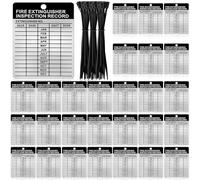 WANGDEFA Fire Extinguisher Tags, 50 Sets Aluminum Fire Extinguisher Inspection Tags, 2.3 X 3 Inch, Blank-labeling-tags for Indoor Outdoor Fire Extinguishers 2024-2027