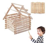 Wangduodu 50 4.5 Inches Colored Popsicle Sticks, Colored Wooden Craft Sticks, Rainbow Lollipop Sticks for Craft, Model Making, Classrooms Project