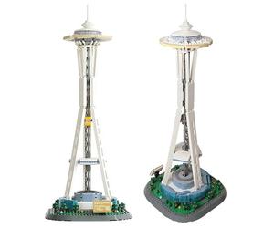 WANGE Architectural Model to Build with Building Blocks. Space Needle, Seattle