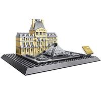 Wange Louvre Museum of Paris. Architecture building bricks set.