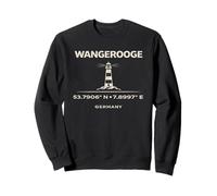 Wangerooge Germany Lighthouse Coordinates North Sea Sweatshirt