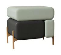 WANGHAI-666 Chest of Drawers Three Drawer Bedside Cabinet with Soft Panel Slender Legs for Bedroom Storage(Green,Small)