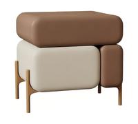 WANGHAI-666 Chest of Drawers Three Drawer Bedside Cabinet with Soft Panel Slender Legs for Bedroom Storage(Bruin,Medium)