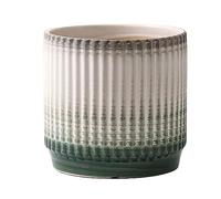 WANGHAI-666 Flower Pot Cylindrical Large Ceramic Plant Pots Simple Lines Gradient Color Flower Pots Living Room Balcony Succulent Plants Green Plants Planters Planter Pot(Green,S)