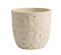 WANGHAI-666 Flower Pot Relief-Patterned Magnesium-Based Flower Pot: Ideal For Growing Money Trees And Bird-of-Paradise Plants(Small)