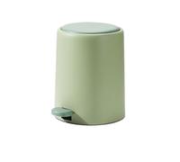 WANGHAI-666 Trash Cans Trash Can with Lid - Small Step-On Garbage Bin, Slow-Close or Removable Inner Bucket(Green)