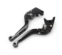 WANGHAN Adjustable Motorcycle Folding Extendable Brake Clutch Lever Compatible with FJR 1300 2001 2002(Gray)