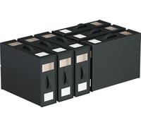 WANGIRL 6 Pack Bed Sheet Organiser Folding Storage, Bedding Organiser Box with Zip for Sheets, Duvet Covers, Clothes, Towels and Blankets (Black)