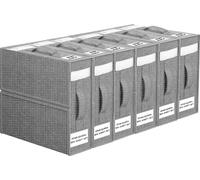 WANGIRL 6 Pack Bed Sheet Organiser Folding Storage, Linen Bedding Organiser Box with Zip for Sheets, Duvet Covers, Clothes, Towels and Blankets (Grey)