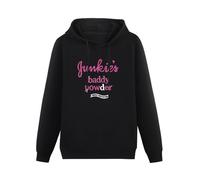 Wangjl Pullover Warm Hoodies Junkie’S Baddy Powder - Mark Owen Inspired Hoody With Glitter Print Size 3XL Black