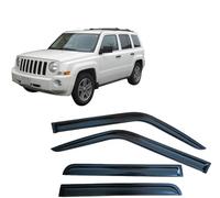 WangjunF Wind Deflectors Set Fits for Jeep Patriot 2007-2016,Car Side Window Ventilated Visors Rain Guards Accessories 4pc