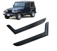 WangjunF Wind Deflectors Set Fits for Jeep Wrangler 1997-2006,Car Side Window Ventilated Visors Rain Guards Accessories 4pc