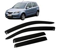 WangjunF Wind Deflectors Set Fits for Mazda 2 Demio Dy 2002-2007,Car Side Window Ventilated Visors Rain Guards Accessories 4pc