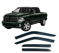 WangjunF Wind Deflectors Set Fits for Ram 1500 Crew Cab Pickup 2009-2018,Car Side Window Ventilated Visors Rain Guards Accessories 4pc