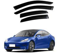 WangjunF Wind Deflectors Set Fits for Tesla Model 3 2017-2022,Car Side Window Ventilated Visors Rain Guards Accessories 4pc