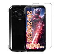 Wanglaism Case for Doogee S cyber Case with 1 Pack Tempered Glass Screen Protector, Soft Bumper Anti-Scratch Silicone Phone Case Cover-Black