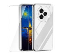 Wanglaism Case for TCL NxtPaper 60 Ultra - Soft Silicone Cover with Anti-Scratch Bumper + 1 Pack Tempered Glass Screen Protector - Clear