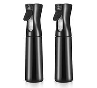 WangLaoWu 2 Pcs 300ml Continuous Fine Mist Spray Bottles，Refillable Hair Spray Bottles，Empty Fine Spraying Bottles，Sprayer Water Bottles Mister Salon Hairstyling，Gardening，Plants，Home Cleaning，Black