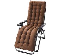 Wangle Sun Lounger Cushion High Back Cushion Thick Rocking Chair Cushion Pads Replacement Sunbed Cushion Pad Garden Patio Lounge Cushion Outdoor Reclining Cushion,Brown
