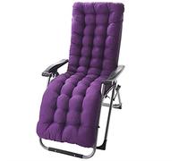 Wangle Sun Lounger High Back Cushion - Thick Rocking Chair Pad Replacement for Sunbed, Garden Patio Lounge, Outdoor Reclining - Purple