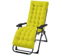 Wangle Sun Lounger High Back Rocking Chair Replacement Sunbed Garden Patio Lounge Outdoor Reclining Cushion, Yellow