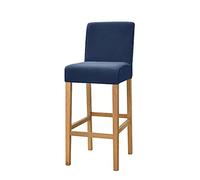 Wangle Velvet Bar Stool Chair Cover with Backrest, Removable Washable Stool Chair Slipcover Stretch Dining Chair Cover Seat Cover for Kitchen Breakfast Counter Chair,Set of 4,Navy