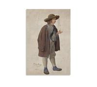 WANGLIDD Adolph Tidemand Paintings Wall Art Poster Prints German Farmer (1840) Wall Art Aesthetic Canvas Painting Picture Living Room Decor Home Unframe 20x30inch(50x75cm)