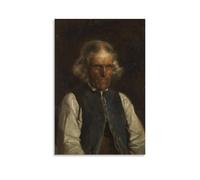 WANGLIDD Adolph Tidemand Paintings Wall Art Poster Prints Portrait of A Farmer from Voss (1855) Canvas Wall Art Picture Prints Hanging Photo Gift Idea Decor Homes Artworks Unframe 20x30inch(50x75cm)