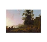 WANGLIDD Aelbert Cuyp Paintings Wall Art Poster Prints Landscape with The Flight Into Egypt (ca. 1650) Wall Art Bedroom Prints Home Decor Hanging Picture Canvas Paintings Unframe 24x36inch(60x90cm)