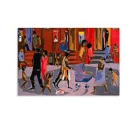 WANGLIDD African American Community Life Harlem 1943 Jacob Lawrence Artwork Poster Print Art Canvas Painting Decor Wall Print Photo Home Modern Decoratives Unframe 16x24inch(40x60cm)