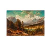 WANGLIDD Albert Bierstadt Paintings Wall Art Poster Prints Estes Park, Long’s Peak Home Decor Wall Art Hanging Picture Print Bedroom Decorative Paintings Room Unframe 12x18inch(30x45cm)