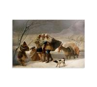 WANGLIDD Francisco De Goya Paintings Wall Art Poster Prints The Snowstorm Or Winter Painting On Canvas Wall Art Scroll Picture Print Living Room Walls Decor Homes Unframe 12x18inch(30x45cm)