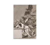 WANGLIDD Francisco Goya Poster The Sleep of Reason Produces Monsters Art Canvas Painting Decor Wall Print Photo Home Modern Decoratives Unframe 24x36inch(60x90cm)