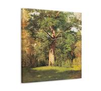 WANGLIDD Isaac Levitan Paintings Wall Art Poster Prints Oak Print Photo Art Painting Canvas Home Decorative Bedroom Modern Decors Frame 20x20inch(50x50cm)