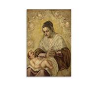 WANGLIDD Jacopo Tintoretto Paintings Wall Art Poster Prints The Madonna of The Stars Home Decor Wall Art Hanging Picture Print Bedroom Decorative Paintings Room Unframe 16x24inch(40x60cm)