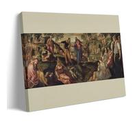WANGLIDD Jacopo Tintoretto Paintings Wall Art Poster Prints The Miracle of The Loaves And Fishes Print Photo Art Painting Canvas Home Decorative Bedroom Modern Decors Frame 20x30inch(50x75cm)