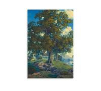 WANGLIDD Maxfield Parrish Paintings Wall Art Poster Prints Peaceful Valley (Homestead) Print Photo Art Painting Canvas Home Decorative Bedroom Modern Decors Unframe 12x18inch(30x45cm)