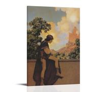 WANGLIDD Maxfield Parrish Paintings Wall Art Poster Prints The Knave Of Hearts Home Decor Wall Art Hanging Picture Print Bedroom Decorative Paintings Room Frame 24x36inch(60x90cm)