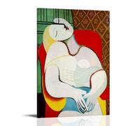 WANGLIDD Pablo Picasso Paintings Wall Art Poster Prints Le Rêve Wall Art Picture Painting Canvas Prints Artworks Bedroom Living Room Decor Frame 08x12inch(20x30cm)