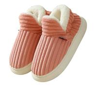 WANGLIJI Memory Foam Slippers Women's And Men's Winter Warm Ankle Boots Comfortable Indoor Home Soft-soled Cotton Shoes-pink-42-43(fit41-42)