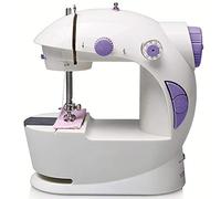 WANGLXST Portable Mini Overlocker Sew Machinel, Two-Wire Two-Speed Sewing Machine with Pedaling, Small Household Sewing Tool, white