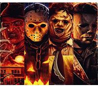 WANGMAOMAO Paint by Numbers DIY Canvas Oil Painting Kit for Adults Beginner with Paint Brushes and Acrylic Pigment-16 x 20 inch Classic Horror Movie Characters-with Frame