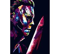WANGMAOMAO Paint by Numbers for Adults Children Horror Movie Man Color Doodle 16x20 Inch Linen Canvas Acrylic DIY Number Painting Kits Hand Painted Oil Painting Wall Art Decor Gifts -Frameless