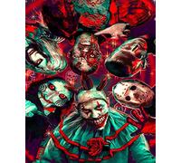 WANGMAOMAO Paint by Numbers for Kids & Adults & Beginner DIY Acrylic oil Painting Kits 16 x 20 inch Hand painted art gift six horror movie characters-with frame