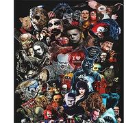 WANGMAOMAO Paint by Numbers Kits 40cm x 50cm Canvas DIY Acrylic Painting for Adults and Kids with Paints Brushes and Card Sized Magnifier Horror Movie Characters-Frameless