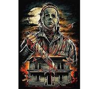 WANGMAOMAO Paint by Numbers Kits for Children Adults Beginners Canvas Horror Movie Characters Abstract Animal Picture Home Wall Art Decor Leisure Drawing Toy Gifts 40X50CM-with Frame