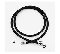 WANGMUMU 180cm F1/2 M15*1 Kitchen Pull Out Faucet Hose Nylon Flexible Pull Down Hose Black Gray Replacement Pipe Nylon Hose Tube going (Color : Black, Length : 180cm)