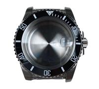 WANGMUMU 40mm Men's Watch Case 316L Stainless Steel Sapphire Glass Ceramic Bezel Compatible for Nh35 Nh36 Compatible for ETA 2824 Dial Movement Going