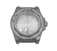 WANGMUMU 40mm Stainless Steel Men's Watches Rose Gold Case Compatible for Nh35 Nh36 Movement 28.5mm Dial Sapphire Going (Color : Silver 3, Dial Diameter : Nh35 nh36 case)